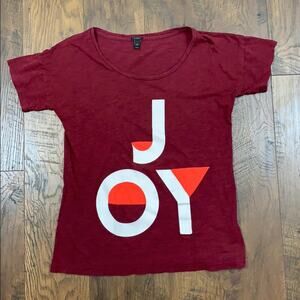 J Crew maroon JOY t-shirt